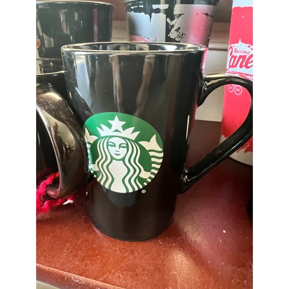 2020 Starbucks Black Ceramic Coffee Mug Cup Mermaid Logo 11 FL OZ Preowned